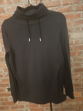 QUINCE SMALL BLACK FUNNEL NECK HOODIE
