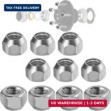 10 PCS 1/2-20″ Trailer Wheel 509 Lug Nuts，Galvanized Trailer Lug Nuts fit for 1/