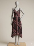 City Chic Dress 20 Burgundy & Black Handkerchief Hem Maxi Dress
