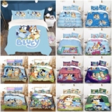 2026 HOT Bluey Kids Duvet Cover Pillowcase Bedding Set Single Double