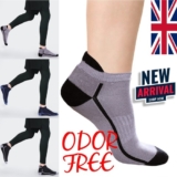 Trainer Socks Mens Cotton Ankle Socks Top Adults Odor Free 6-8, 8-11 Sizes