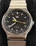 Vintage Seiko 5 Automatic Men’s Watch Black Dial 21 Jewels Japan 6319-6060