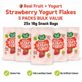 Fruit Bowl Strawberry Yogurt Flakes 5 Packs Kids Healthy Snack 5x18g Multipack