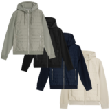 Mens M&S AUTOGRAPH Hooded Cotton Rich Zip Up Jacket Sizes S – 3XL