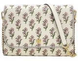 TORY BURCH Emerson Pink Ditsy Floral Chain Wallet Clutch Crossbody Bag COA NWOT