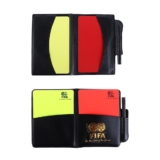 1 Set Official Fifa Referee Yellow/Red Card Set In Leather Case And Pen