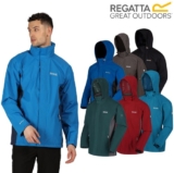 Regatta Mens Matt Waterproof Windproof Hooded Jacket Coat Full Zip Lined