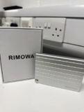 RIMOWA Silver Aluminium Striped Wallet Card Holder Mens Department
