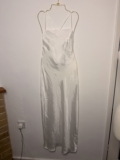 nasty gal white don’t slip down satin maxi dress bnwt size 6