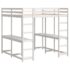 Loft Bed with Desk and Ladder Bed Frame Kids Bunk Bed Solid Wood Pine vidaXL