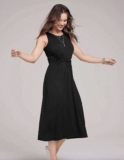 Maurices 24/7 NWT Tansy Twist Dress black midi dress tie front detail size OX 1X