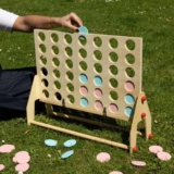 Giant Wooden Four in a Row Game – Family Strategy Game for Kids & Adults