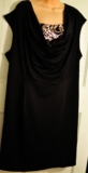 women’s cataloge brand dramatic dress size large black sequins sleeveless new!