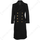Black Navy Wool Great Coat – Winter Trench Naval Military Full Length Mens