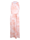 Calvin Klein Women’s Floral-Print Chiffon Maxi Dress (8, Peach Multi)