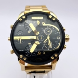 NEW DIESEL DZ7333 LUXURY MR DADDY 2.0 XXL 57MM YELLOW GOLD MENS WRIST WATCH GIFT