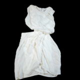 ASOS Design White Cut Out Mini Dress Women Size 4 Key Hole Whimisical Wedding