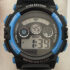 Unisex Kids Digital Sports Watch Black/Blue Silicone Strap 50m Alarm Chrono G189