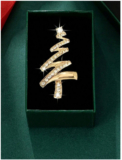 Christmas Tree Design Brooch Pin Jewelry Gift Tool Holiday Party Accessory