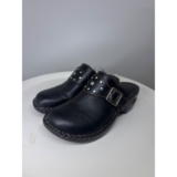 Canyon River Blues Sage Black Studded Buckle Clogs Mules Womens 7.5M