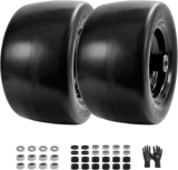 11X6.00-5 Flat Free Zero Turn Mower Tires 2-Pack Solid Rubber Cub Cadet Toro