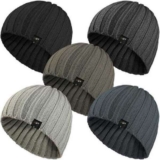 Men’s/Boys Ribbed Knitted Skull Ski Beanie Hat. fast 48 hour delivery