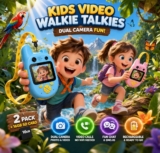 Kids Video Walkie Talkies Dual Camera 2 Pack 16GB SD Rechargeable Toy UK