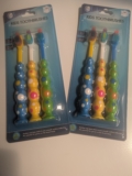 2 x Packs of 3 suction base children’s toothbrushes age 3+