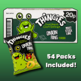 Thingies Onion Rings Corn Snacks 54 x 20p packs Crisps Kids Snacks