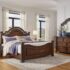 SALE 4PC Queen Poster Bedroom Cherry Brown Finish Traditional Furniture B/D/M/N