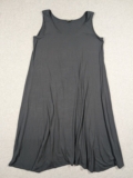 Eileen Fisher Women Dress 1X Swing Hem Sleeveless Tight Knit Lounge Minimalist