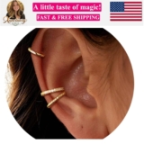 Mothers Day Gifts 3PCS Ear Cuffs Non Piercing Earrings for Women – Dainty Thi…