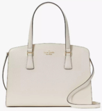 Kate Spade Perry Ivory White Leather Satchel Bag KG025 Meringue Purse $399 FS