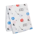 Lulujo 47X47 Hockey Blanket Soft Cotton Muslin Swaddle Multi Use Baby Essential