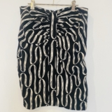 Country Road Skirt Size 12 Black White Silk Blend Knee Length Corporate