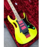 Signature Electric Guitar Yellow Last 4 Frets Scalloped Pink Professional Guitar