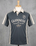 Guinness Performance Rugby Shirt Mens SZ M Gray Cream Mesh Polo Jersey 242