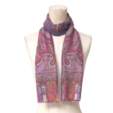 ETRO Stall Paisley wool x silk long scarf shawl Made in Italy Branded clothi…