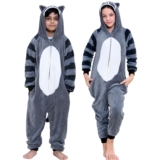 Kids Boys Girls Fleece A2Z Onesie One Piece Jumpsuit Raccoon Pyjamas Gift