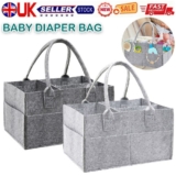 Baby Diaper Organizer Storage Box Kids Caddy Felt Changing Nappy Carrier Bag UK