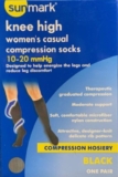 Sunmark Knee Highs, Casual Compression Socks, Ribbed Pattern, 10-20mmHg (Size: S
