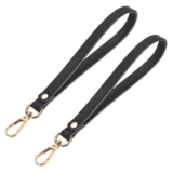 Wristlet Strap [2PCS] – PU Leather Hand Strap  – [Black-Gold-8.27In]