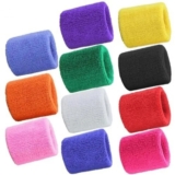 2Pcs Wrist Sweatbands Tennis Wrist Bands Absorbent Sweatbands for Football Bas