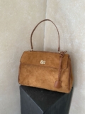 Retro Brown Matte Tote Bag Women Large-Capacity Underarm Bag Slung Shoulder Bag