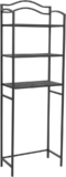 HOUSEHOLD ESSENTIALS 11.5″x68″x23.5″ Black 3-Tier Over-the-Toilet Storage Rack