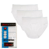 6 PK Men’s White Brief Cotton Blend Size S M L XL KING HUNTER
