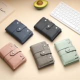 Women’s RFID Vegan Leather Bifold Wallet Slim Card Holder Coin Purse Organizer