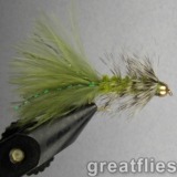 1 dozen (12) – Woolly Bugger – Olive & Grizzly – Bead Head