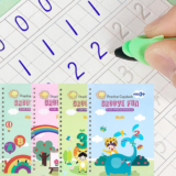Magic Grooved Writing Practice Books, Reusable Handwriting Practice for Kids 3+