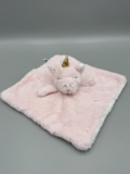 Dreamgro Pink Unicorn Gold Horn Lovey Rattle Plush Baby Security Blanket